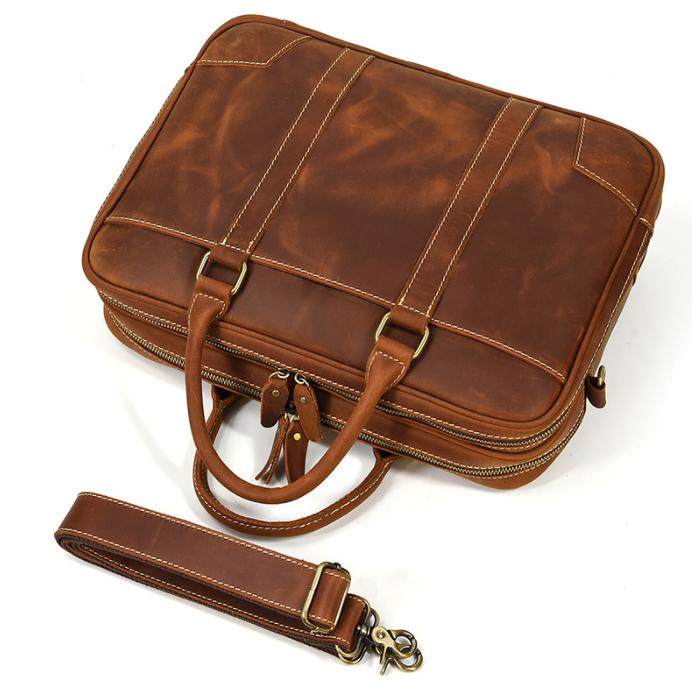 Túi Da Thật Nam Đựng Laptop 15.6 Inch Da Bò Sáp PL055