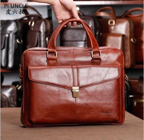 Cặp Xách Nam Công Sở Da Thật Thương Hiệu Piuncile PL020