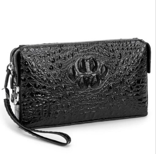 Túi Clutch Nam Cầm Tay Hàng Hiệu Da Bò Dập Vân Cá Sấu VD039