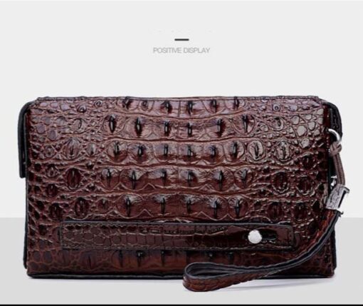 Túi Clutch Nam Cầm Tay Hàng Hiệu Da Bò Dập Vân Cá Sấu VD039