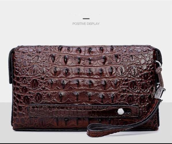 Túi Clutch Nam Cầm Tay Hàng Hiệu Da Bò Dập Vân Cá Sấu VD039