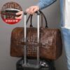 Túi Du ịch Đựng Quần Áo Da Bò Dập Vân Cá Sấu PL006