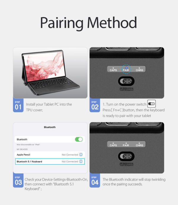 Bao Da Bàn Phím Tab S7 Plus/S8 Plus/S7 FE SS030