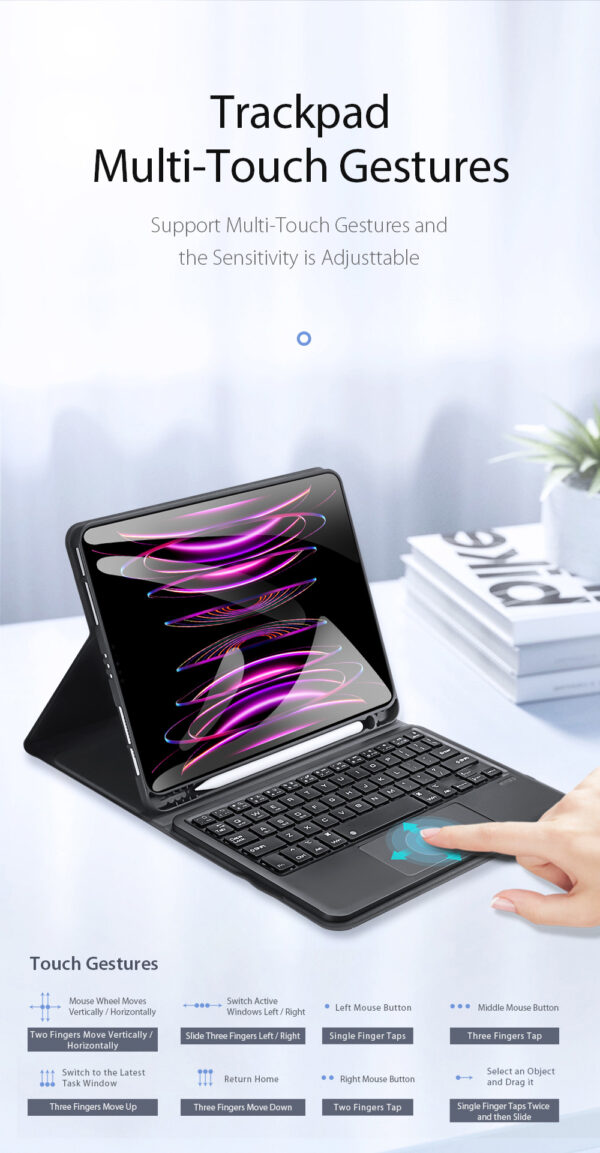 Bao Da Kèm Bàn Phím IPad Pro 11 (2018/2020/2021/2022)/ IPad Air 4/5