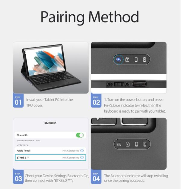 Bao Da Bàn Phím Galaxy Tab A8 (2021/2022) Chính Hãng SS045