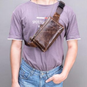 Túi Đeo Chéo Ngực Nam Da Thật IP076