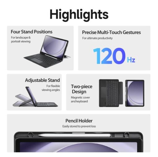 Bao Da Bàn Phím Galaxy Tab A9 Plus (X210/X215/X216) SS086