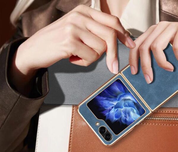 Ốp Lưng Da Thật Galaxy Z Flip 5 Đẹp SS090