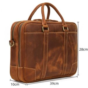 Túi Da Thật Nam Đựng Laptop 15.6 Inch Da Bò Sáp PL055