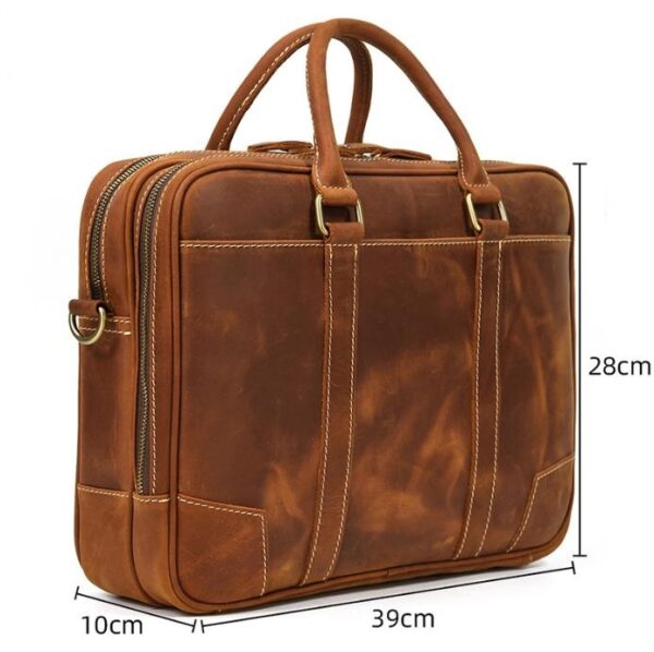 Túi Da Thật Nam Đựng Laptop 15.6 Inch Da Bò Sáp PL055